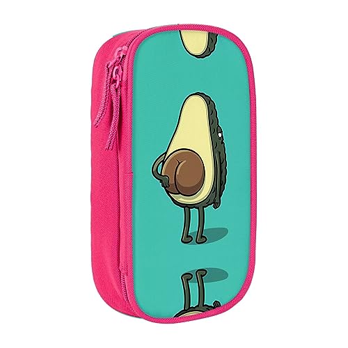 Oxford Cloth Pencil Case - Durable and Stylish Pencil Bag for School and Office Supplies Pencil Bag Avocado Butt, rose, Einheitsgröße, Kartenhalter von vacsAX