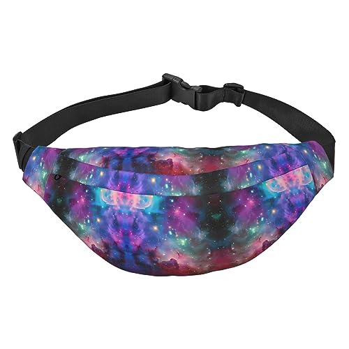 Wasserdichte Gürteltasche für Herren aus Polyester, leicht und langlebig, ideal für Damen und Herren, bunte Galaxie, Farbiges Galaxy, Einheitsgröße von vacsAX