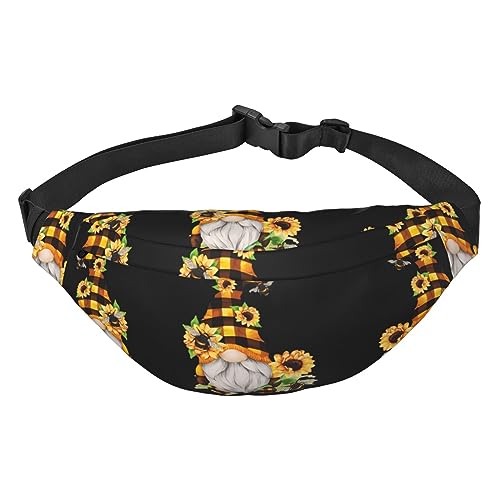 Wasserdichte Gürteltasche für Herren aus Polyester, leicht und langlebig, ideal für Damen und Herren, grüne Blätterwand, Zwerg Biene Gelb Floral, Einheitsgröße von vacsAX