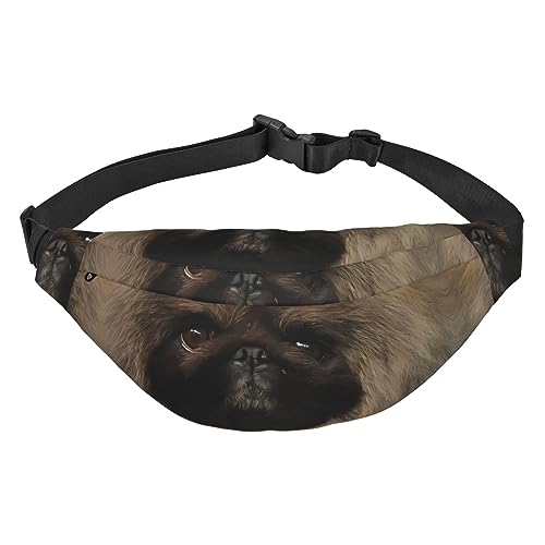 Wasserdichte Gürteltasche für Herren aus Polyester, leicht und langlebig, ideal für Damen und Herren, niedliches Pekingese, Niedlicher Pekinese, Einheitsgröße von vacsAX