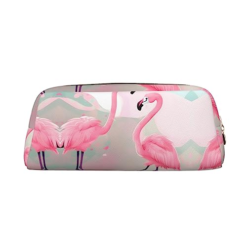 vacsAX Love Flamingo Federmäppchen Federmäppchen Münzbeutel Kosmetiktasche Büro Schreibwaren Organizer Tragbare Bleistifttasche von vacsAX