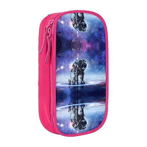 vacsAX Oxford Cloth Pencil Case - Durable and Stylish Pencil Bag for School and Office Supplies Pencil Bag Galaxy Astronaut, rose, Einheitsgröße, Kartenhalter von vacsAX