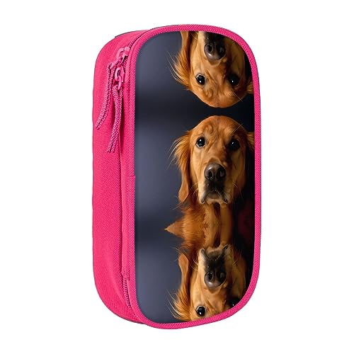 vacsAX Oxford Cloth Pencil Case - Durable and Stylish Pencil Bag for School and Office Supplies Pencil Bag Golden Retriever, rose, Einheitsgröße, Kartenhalter von vacsAX