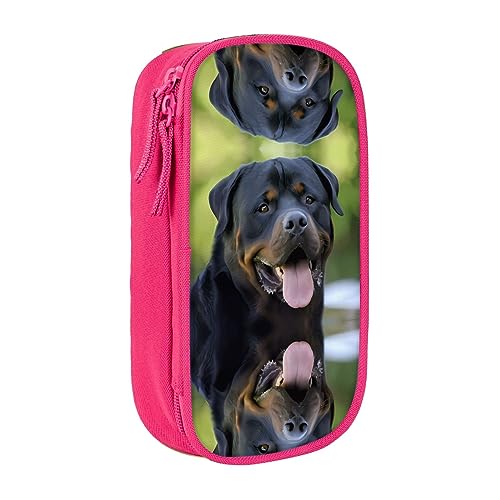 vacsAX Oxford Cloth Pencil Case - Durable and Stylish Pencil Bag for School and Office Supplies Pencil Bag Rottweiler Wallpaper, rose, Einheitsgröße, Kartenhalter von vacsAX