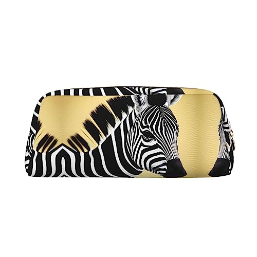 vacsAX Schwarz und weiß Zebra Bleistift Fall Bleistift Beutel Münze Beutel Kosmetiktasche Büro Schreibwaren Organizer Tragbare Bleistift Tasche von vacsAX