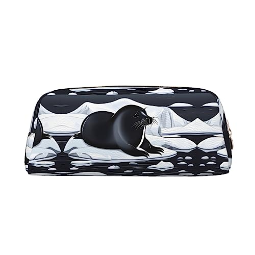 vacsAX Seals on ice Pencil Case Pencil Pouch Coin Pouch Cosmetic Bag Office Stationery Organizer Portable Pencil Bag von vacsAX