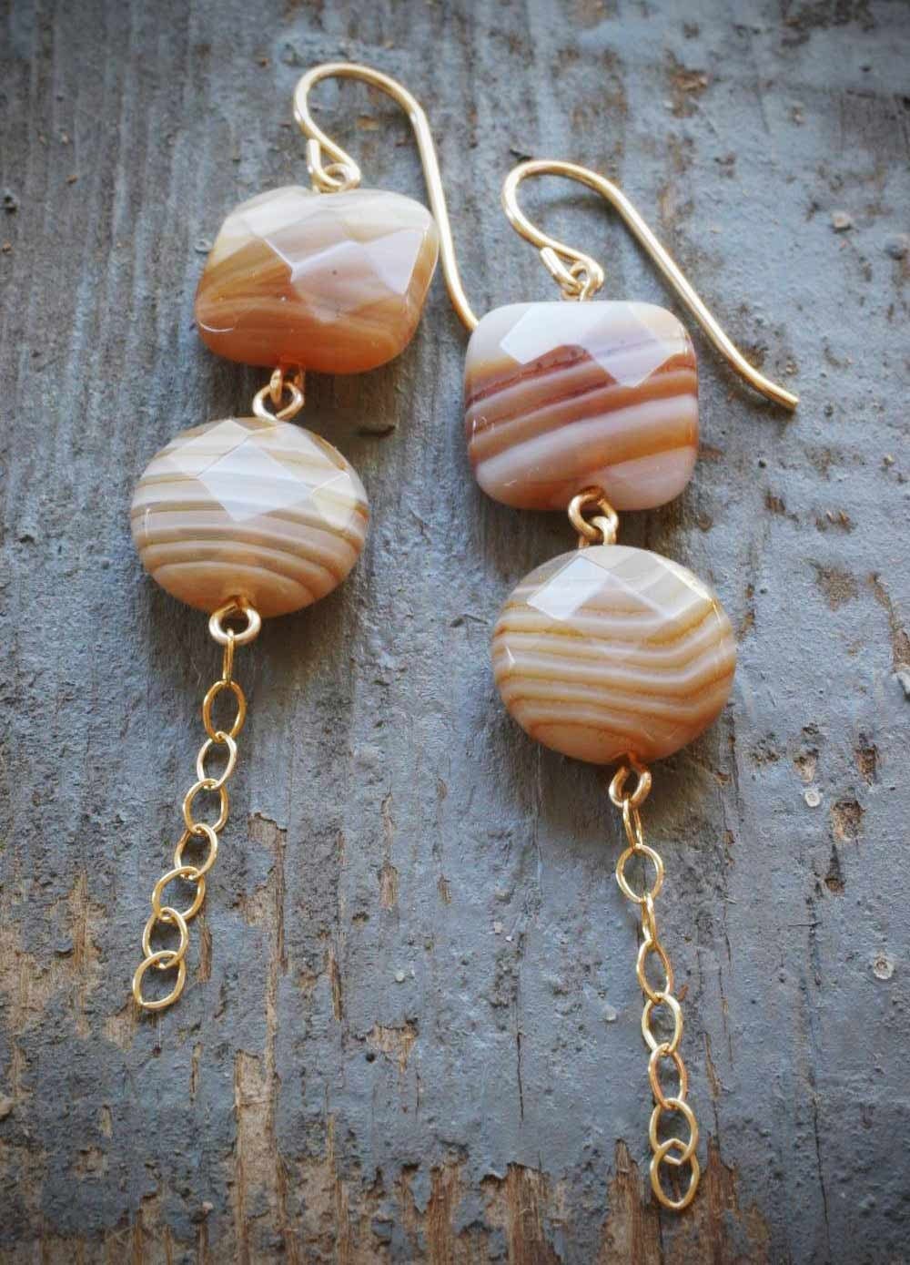 Rost Holzmaserung Achate Ohrringe An Gold Filled Kette Und Draht Von Val B Rost Holzmaserung Achate Ohrringe An Gold Filled Kette Und Draht Von Val B von valbdesigns