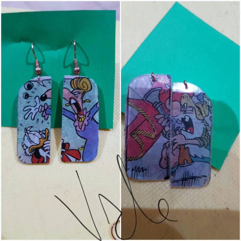 Cartoon-Ohrringe Cartoon-Ohrringe von valeblackcreations