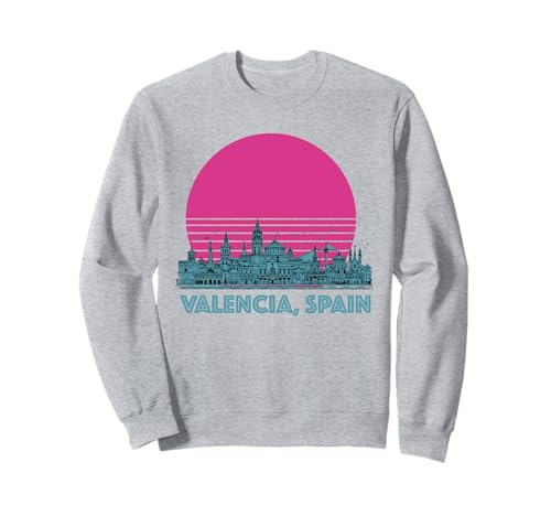 Valencia Spanien Skyline Souvenirs Spanische Flagge Männer Frauen Sweatshirt von valencia Spain souvenirs