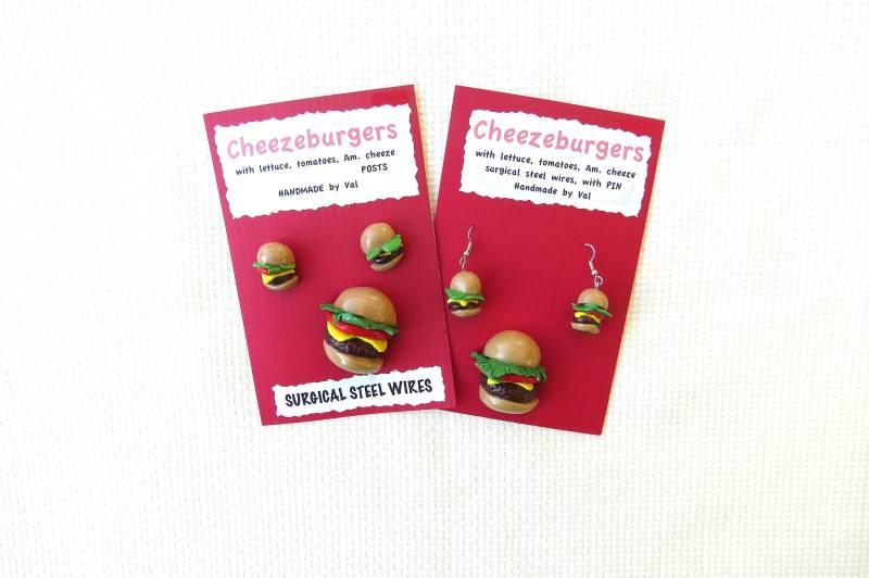 Cheeseburger Ohrringe von valsfestivefood