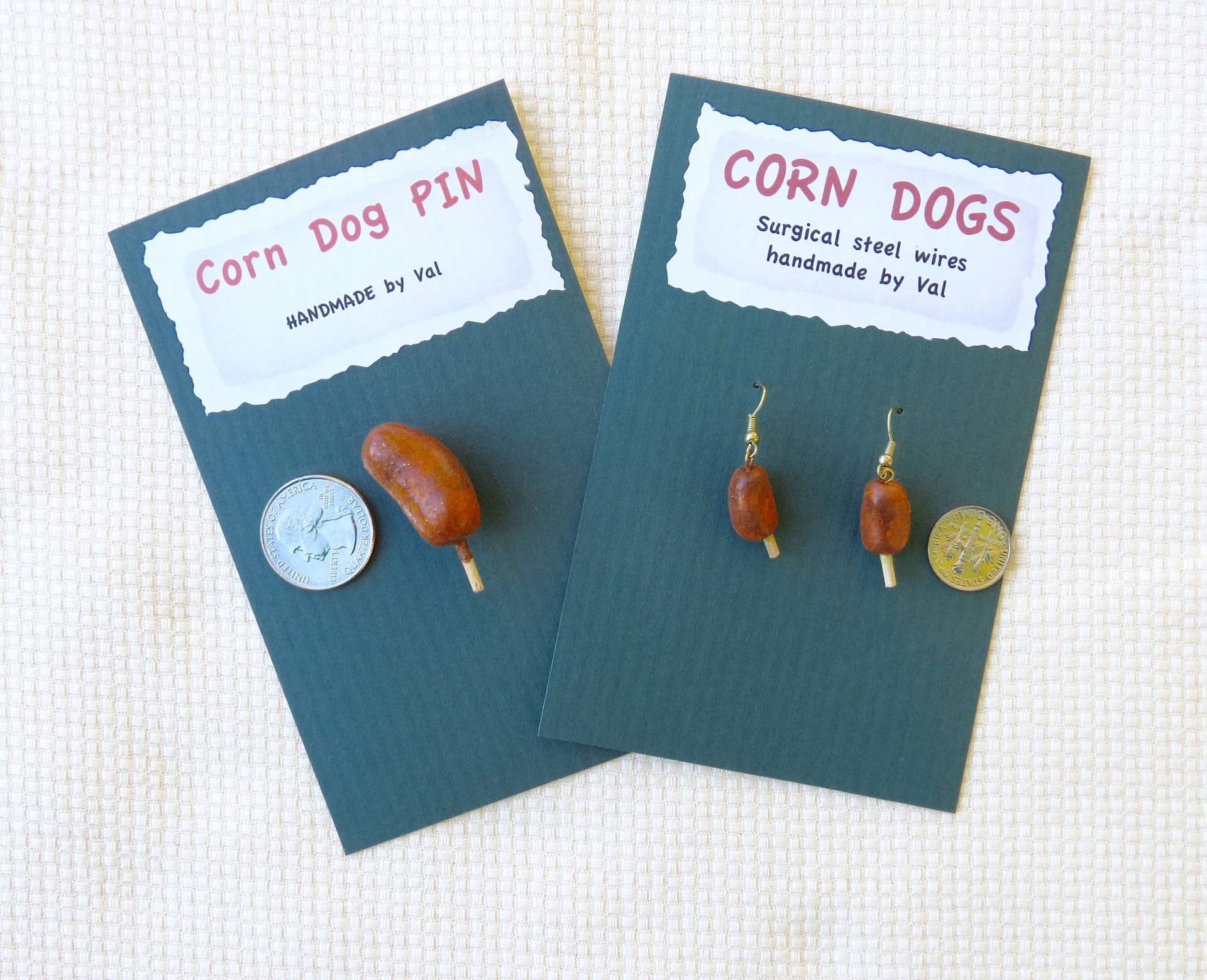 Corn Dog Ohrringe von valsfestivefood