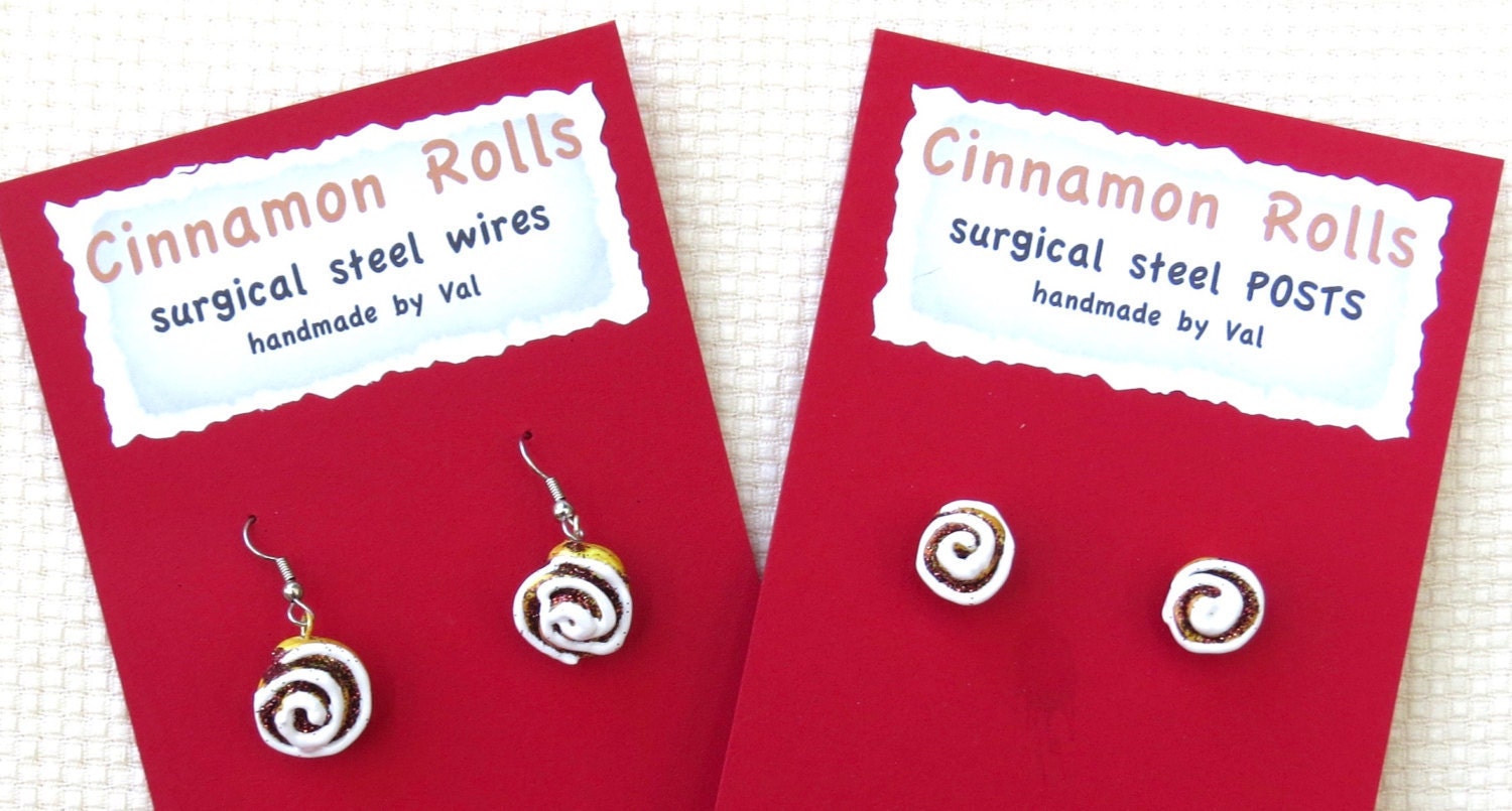 Zimtschnecke Ohrringe+ von valsfestivefood