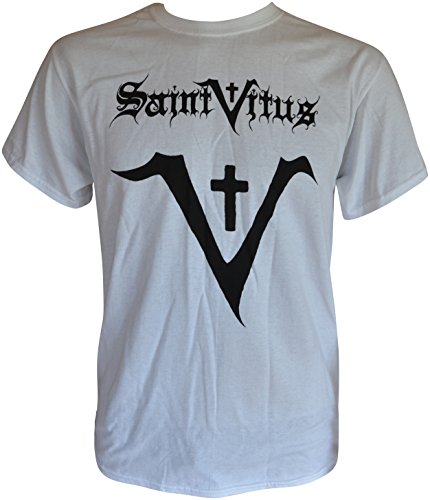 Saint Vitus Black-Logo White-T-Shirt L von value-merch