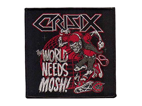 value-merch CRISIX - The World Needs Mosh - Pogo Dancer - Aufnäher/Patch - ca. 9,5 x 9,5 cm von value-merch