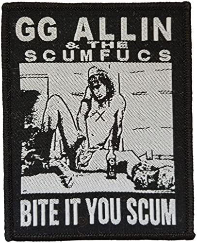 value-merch GG ALLIN & THE SCUMFUCS - Bite It You Scum - Aufnäher/Patch - ca. 7,5 x 10 cm von value-merch