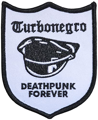 value-merch Turbonegro Deathpunk Forever Patch - Schwarz - Circa 7,4 cm x 9,2 cm - Polyester - Erwachsene Rock-Fans - Unisex-Erwachsene - Patch - Aufnäher von value-merch