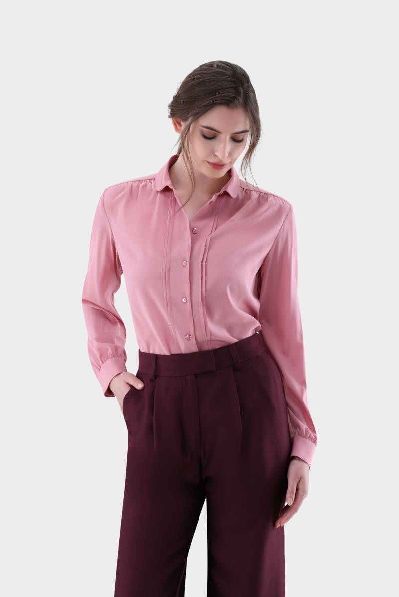 Bluse aus Seide mit Raffungen von van Laack