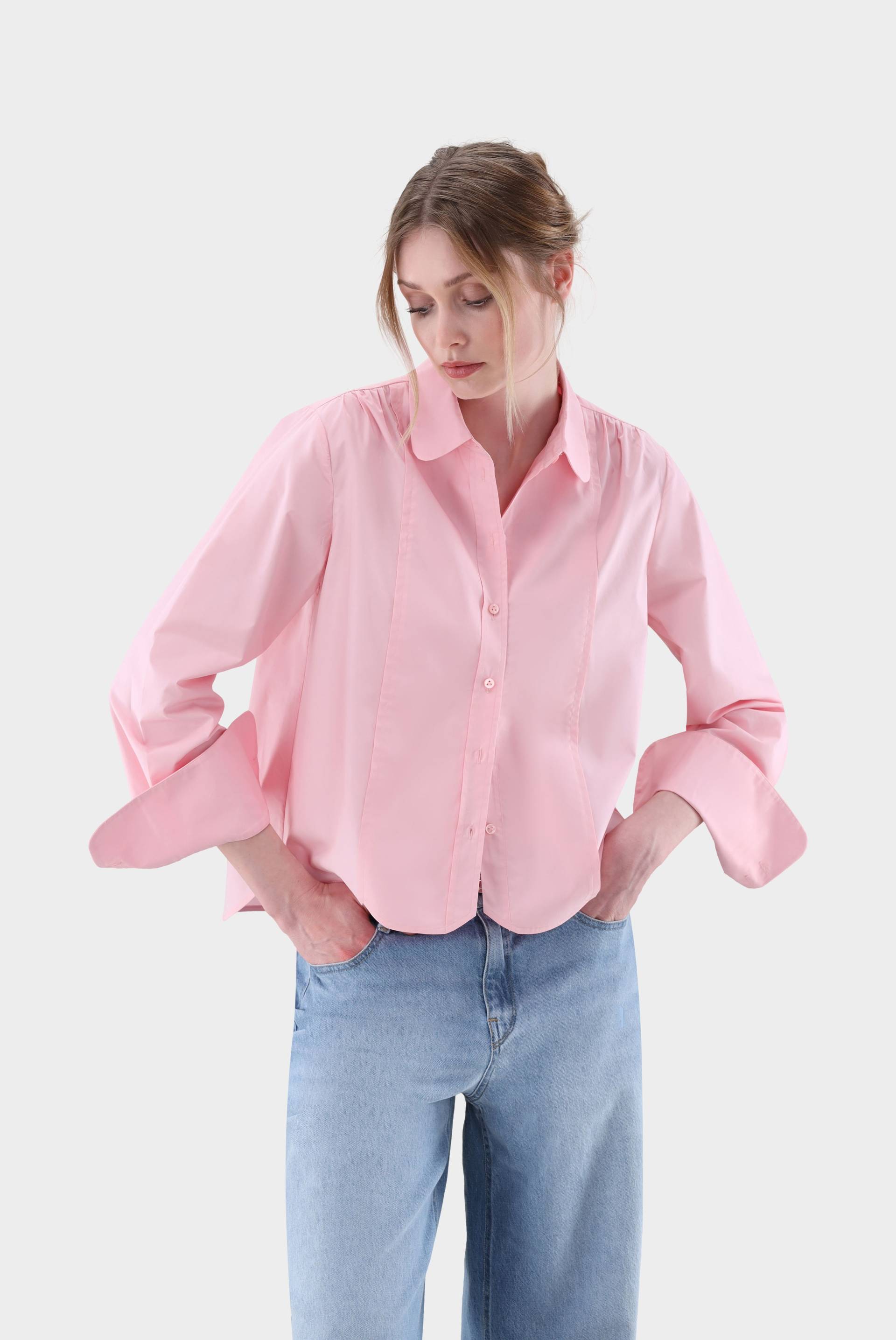 Bluse gecropped und mit lockerer Passform von van Laack