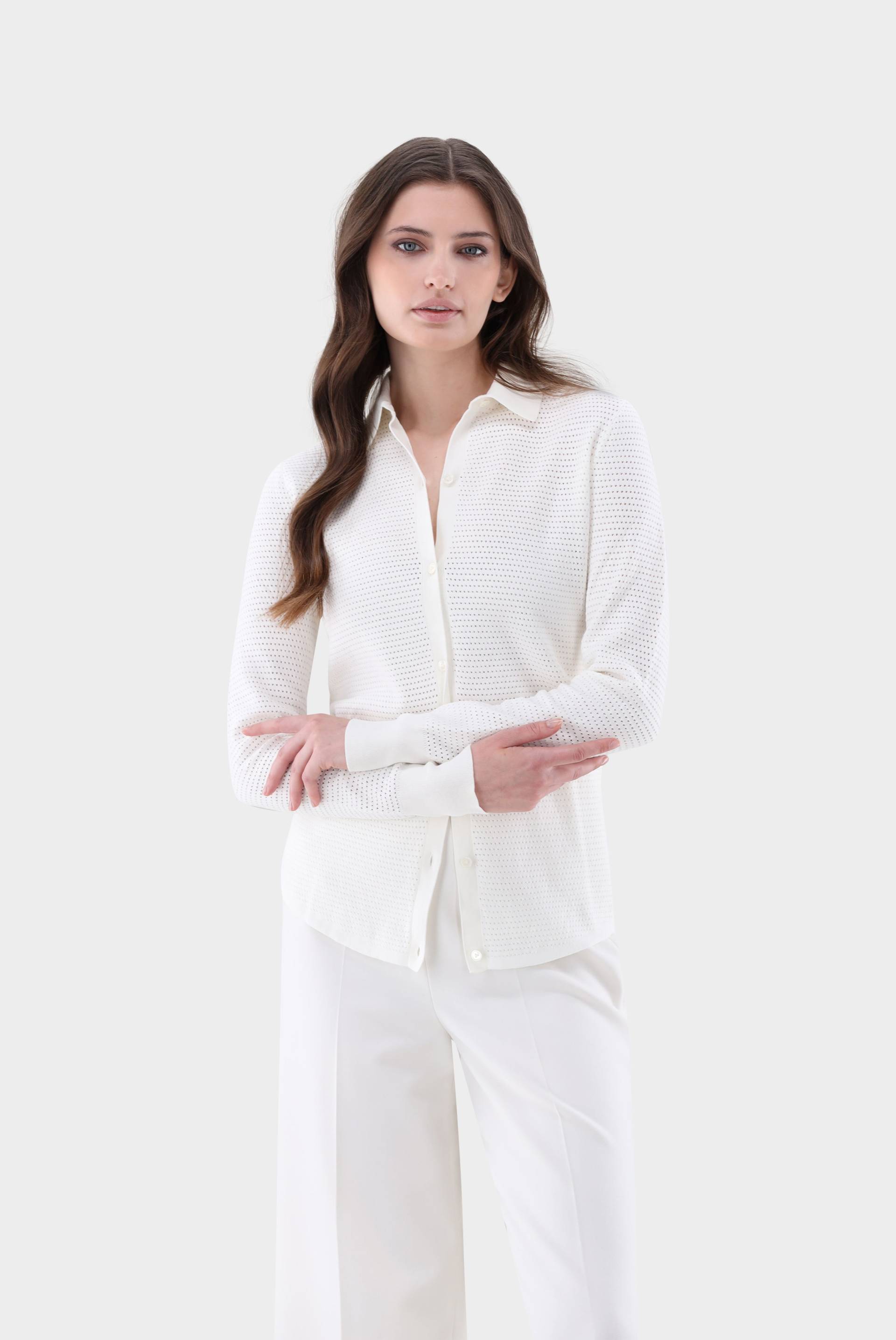 Bluse mit Retro Struktur aus Air Cotton von van Laack