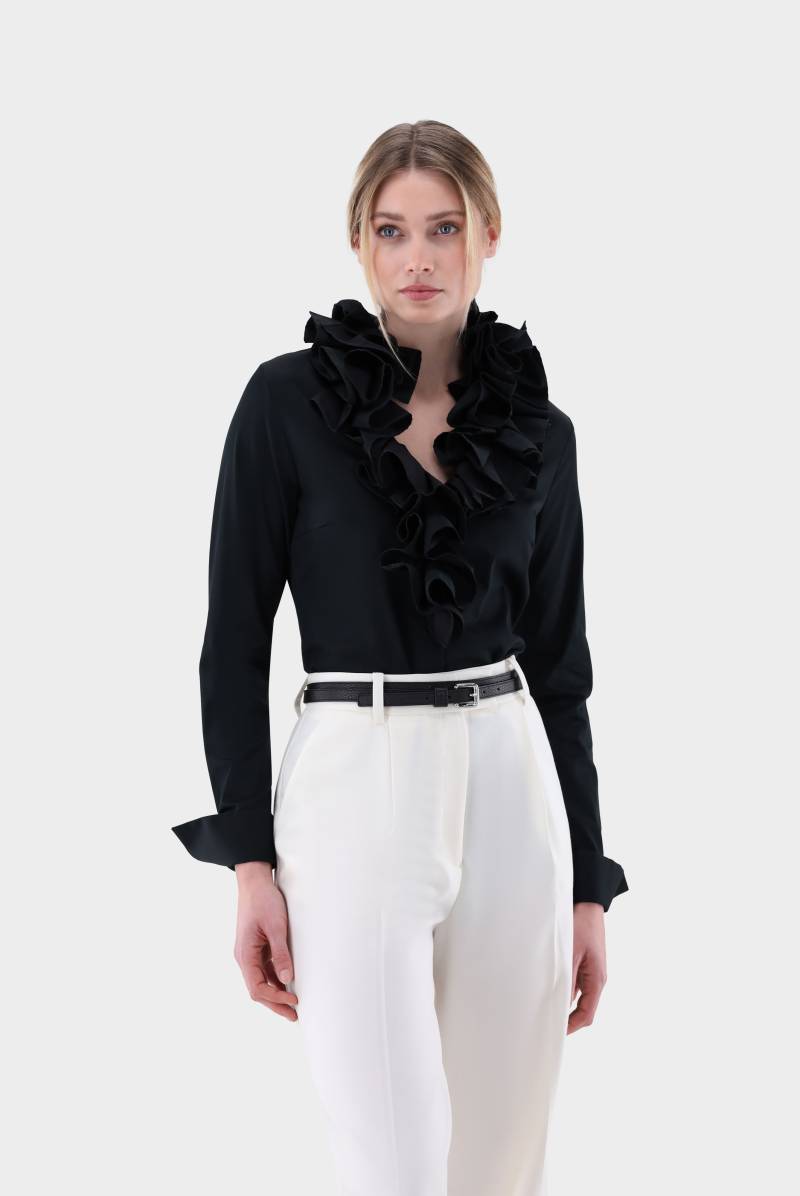 Bluse mit Rüschen und Stretch von van Laack