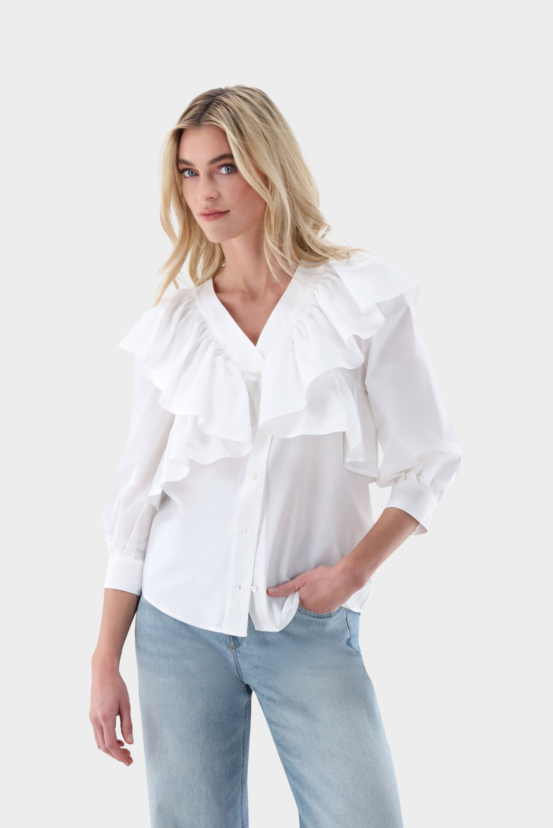 Bluse mit Rüschen von van Laack