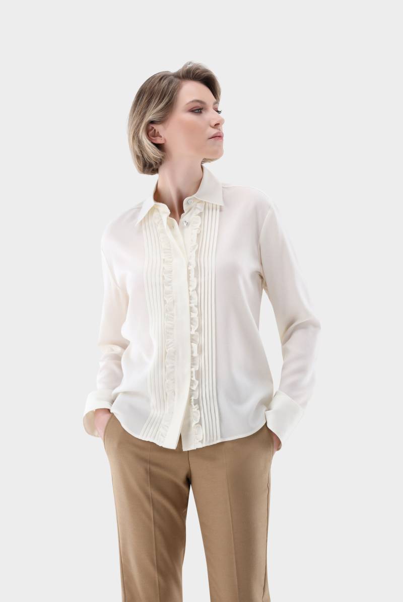 Hemdbluse boxy fit mit Rüschen von van Laack