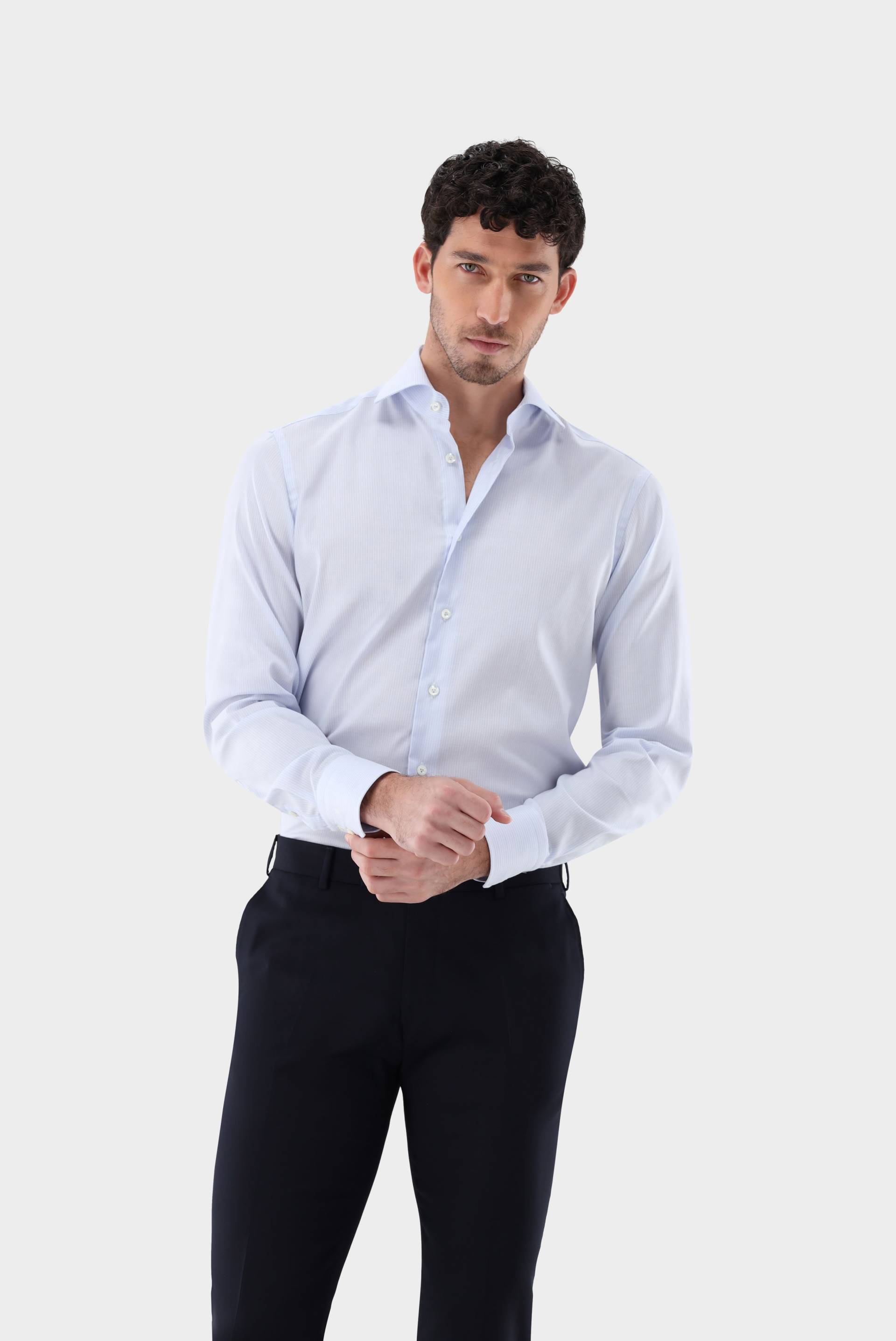 Bügelfreies Hemd mit Streifen Tailor Fit von van Laack