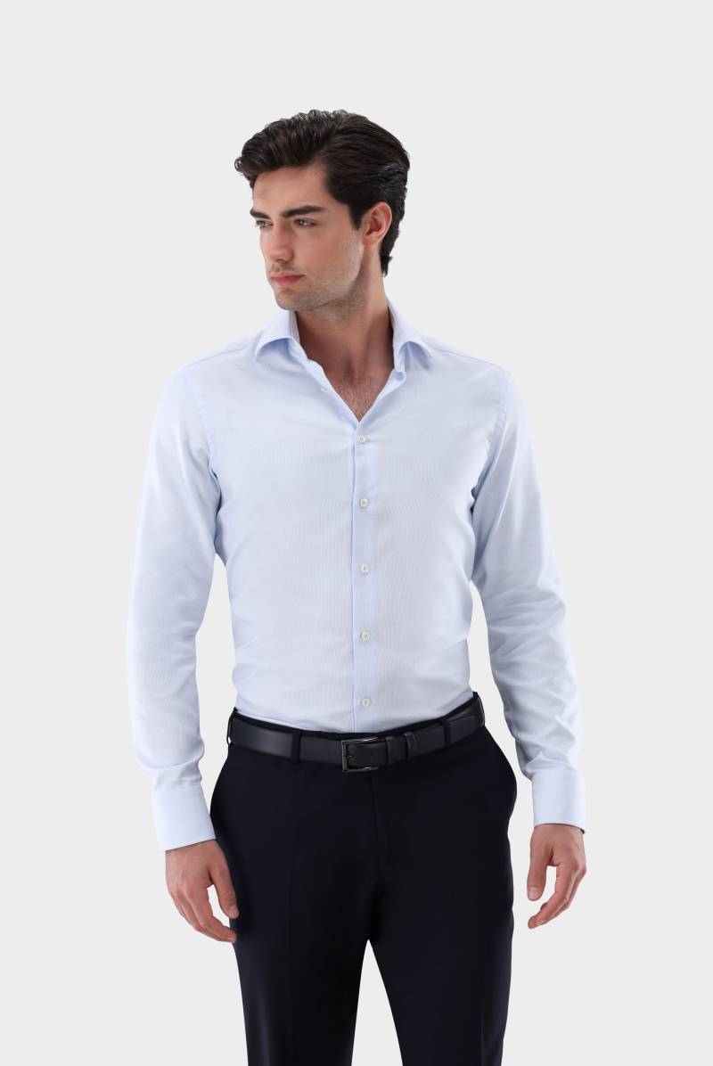 Businesshemd mit Korbgeflecht-Struktur Tailor Fit von van Laack