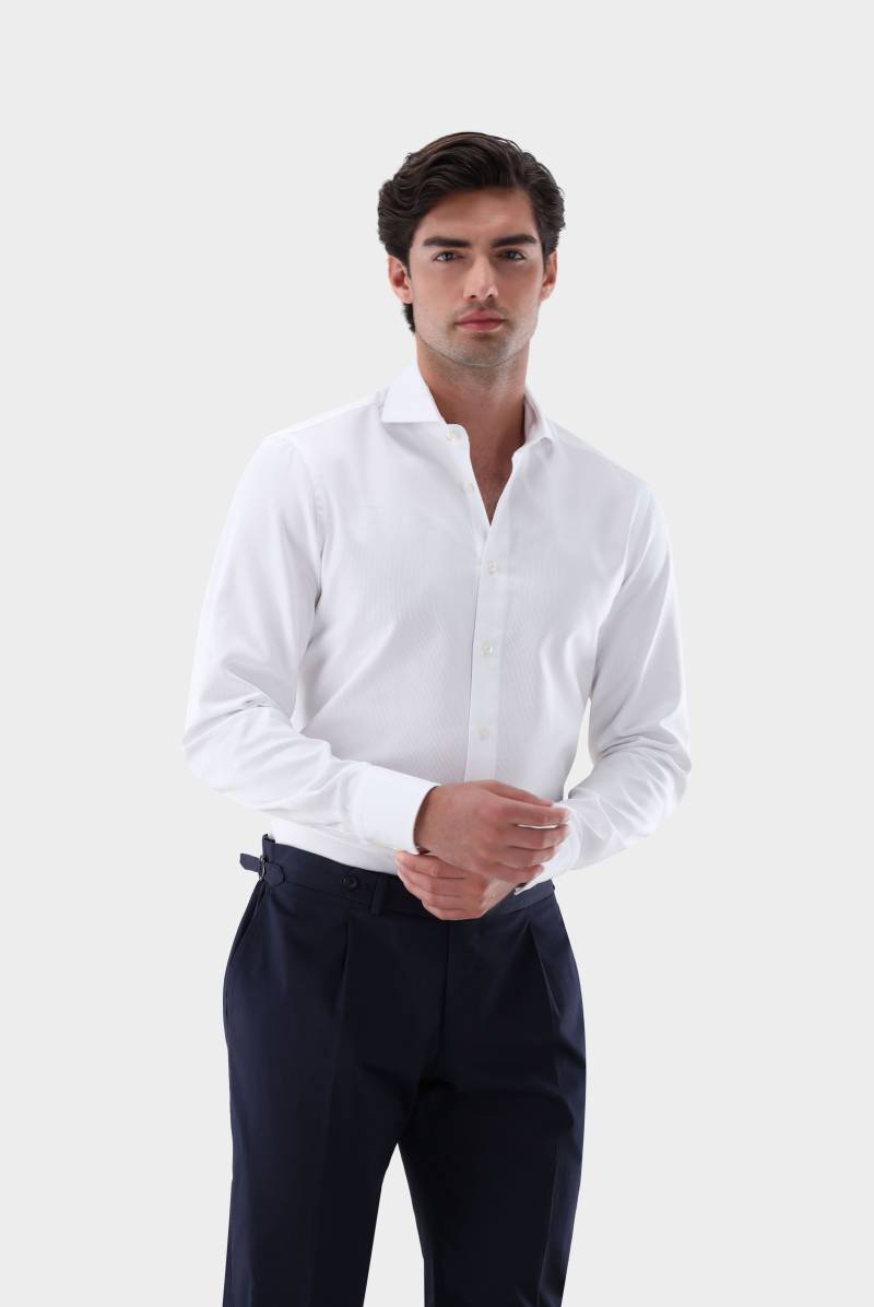 Businesshemd mit Korbgeflechtstruktur Tailor Fit von van Laack