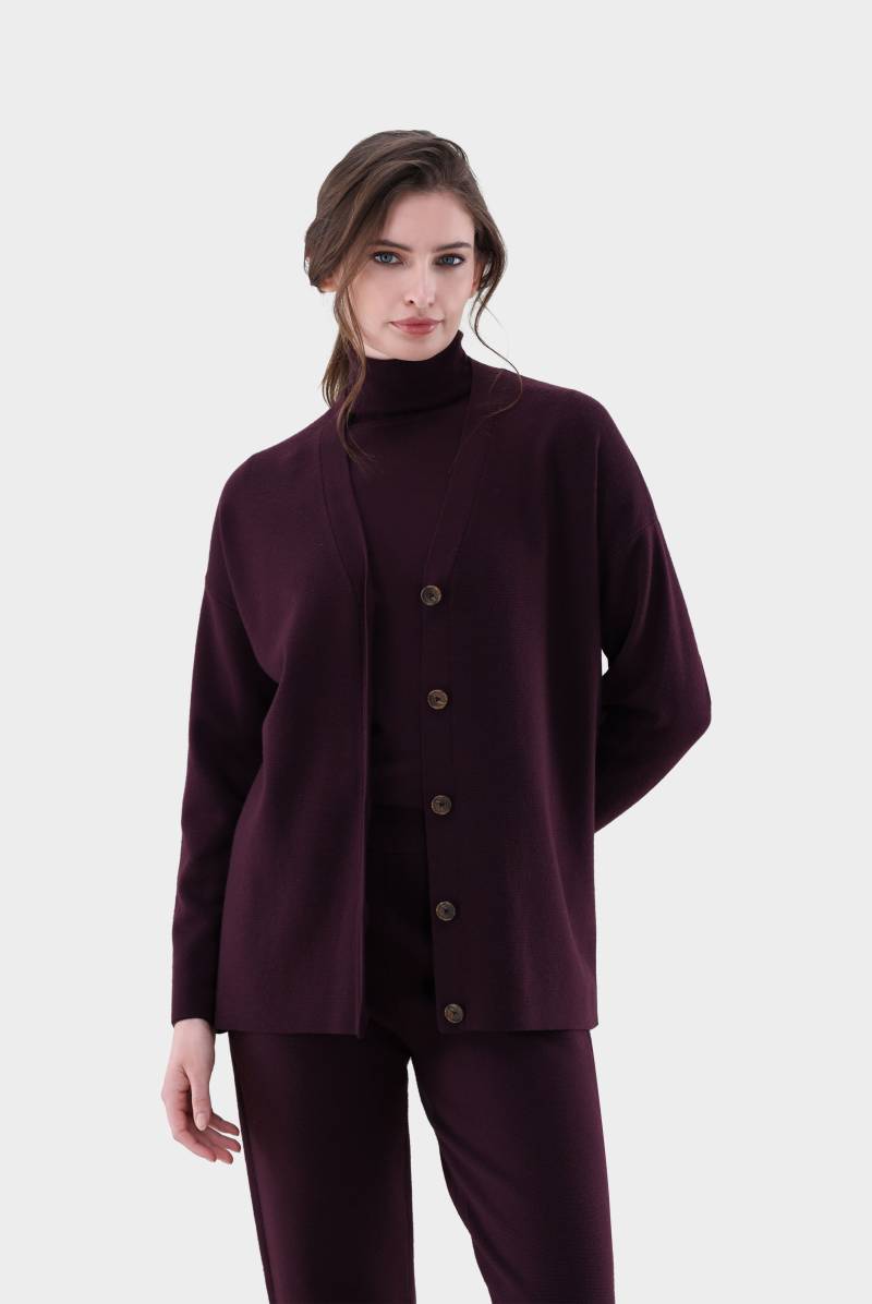 Cardigan oversized aus ultrafeiner Merinowolle von van Laack