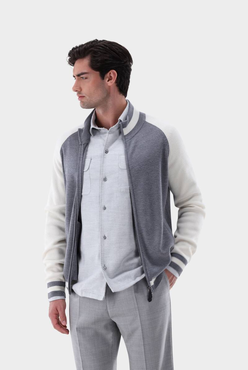 Collegejacke aus Merino Strick von van Laack