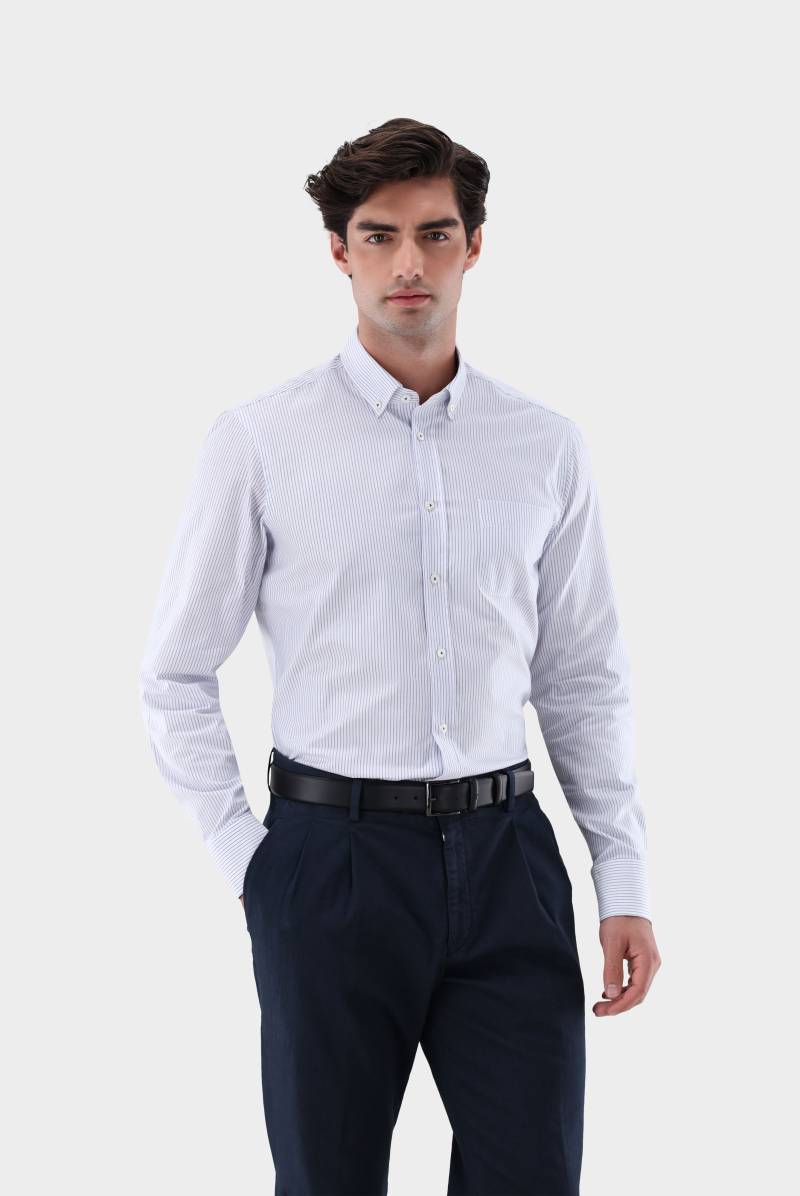 Dobby-Hemd mit Button Down Kragen Comfort Fit von van Laack