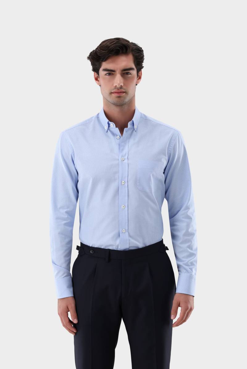 Dobby-Hemd mit Button Down Kragen Tailor Fit von van Laack