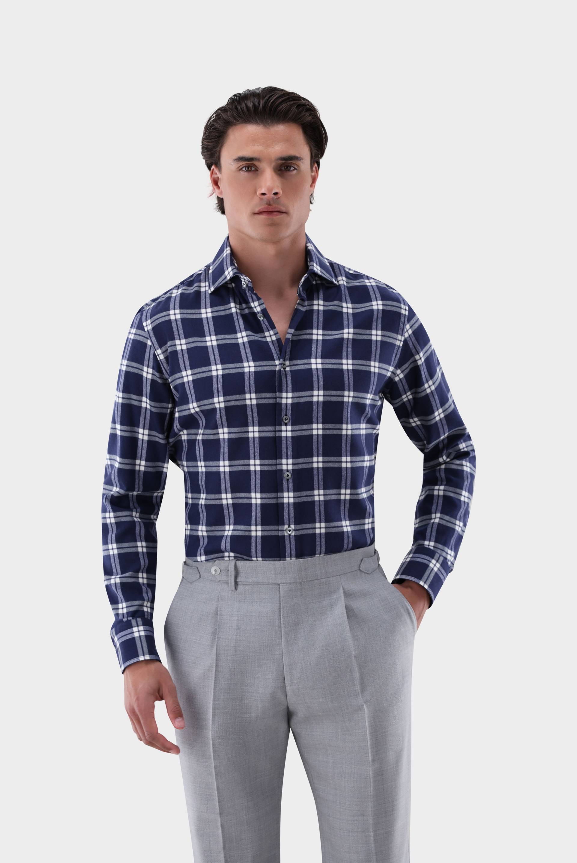 Flanellhemd kariert Tailor Fit von van Laack