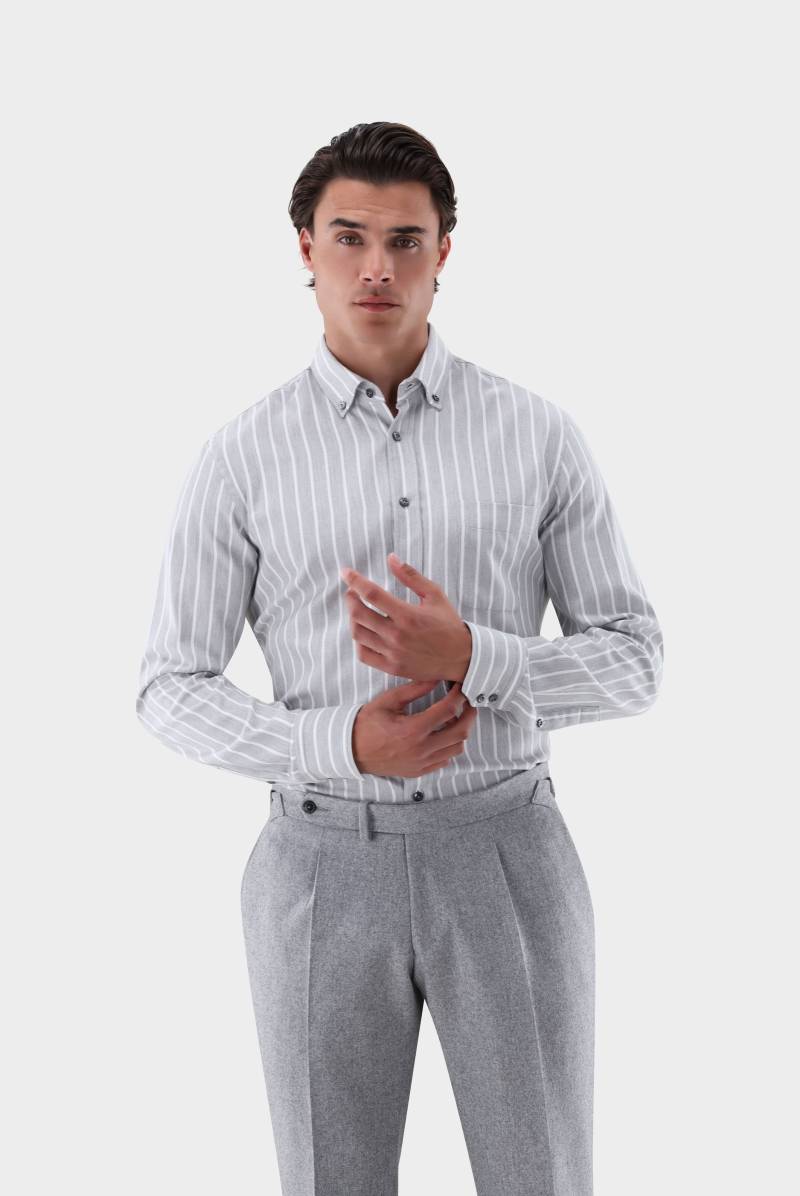 Flanellhemd mit Button Down Kragen Tailor Fit von van Laack