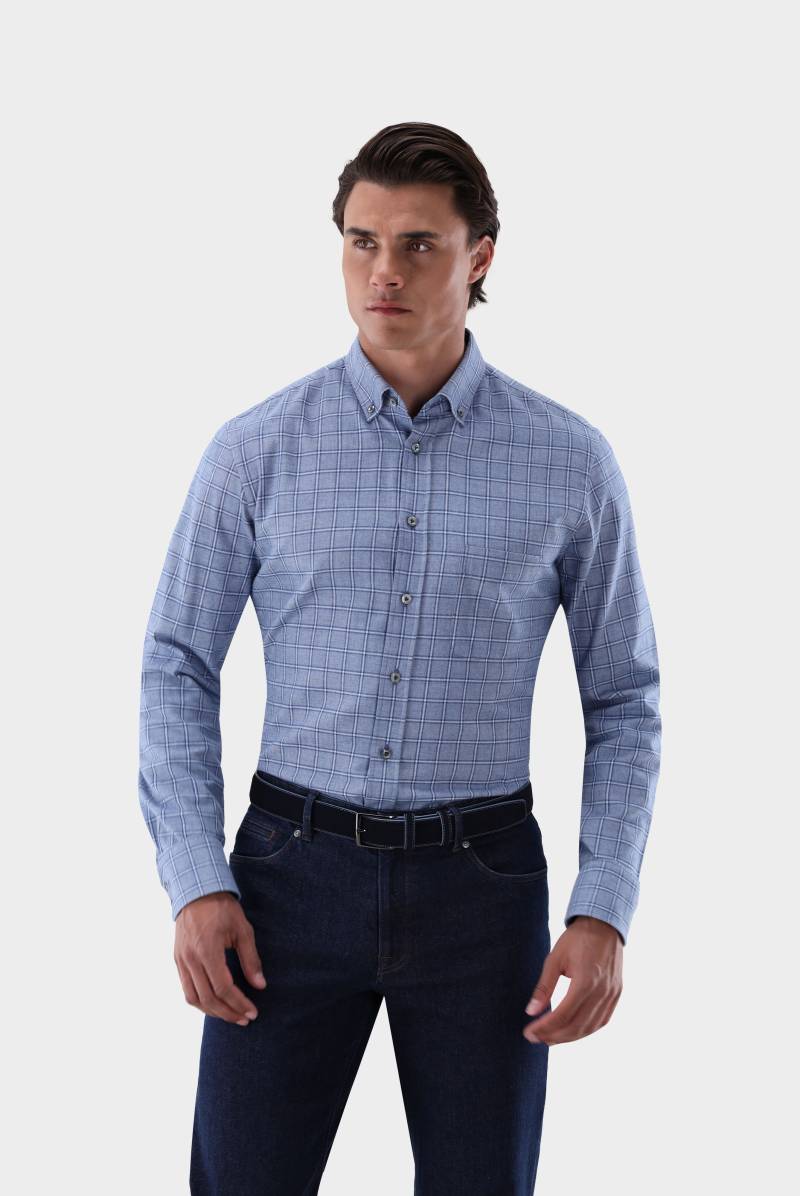 Flanellhemd mit Karomuster Tailor Fit von van Laack