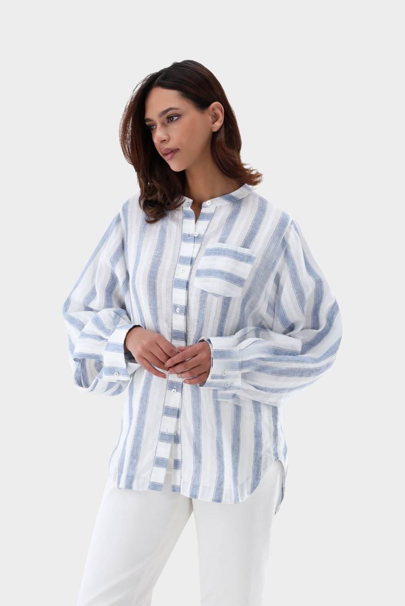 Bluse oversized gestreift aus Leinen von van Laack