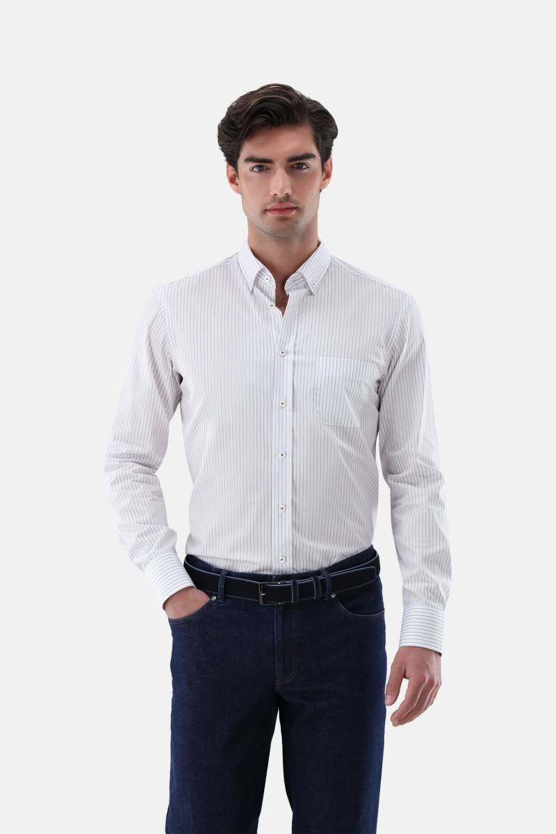 Hemd mit Button Down Kragen Tailor Fit von van Laack