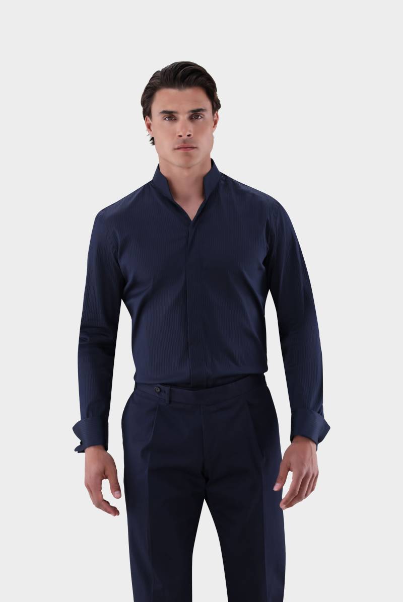 Hemd mit Doppelmanschette und Stehkragen von van Laack