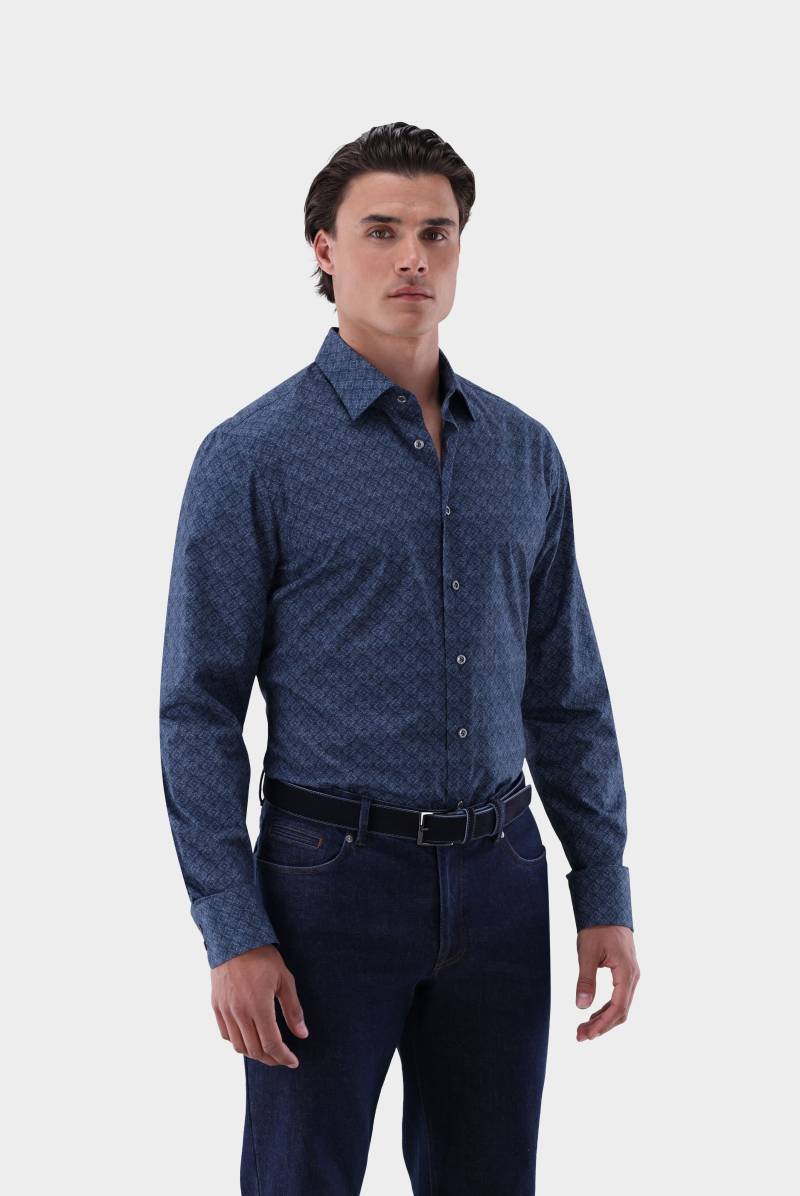 Hemd mit Medaillon Druck Slim Fit von van Laack
