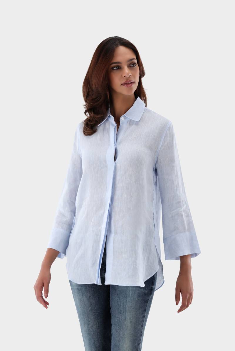 Hemdbluse aus Leinen mit Seitenschlitzen von van Laack