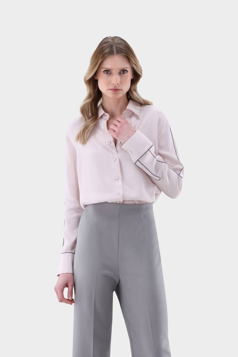 Hemdbluse aus Lyocell mit Kontrast-Paspel von van Laack