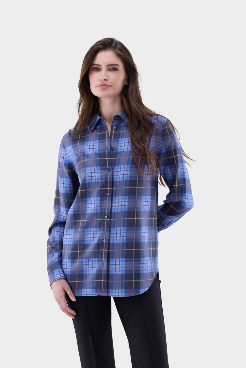 Hemdbluse aus Seide Kariert von van Laack