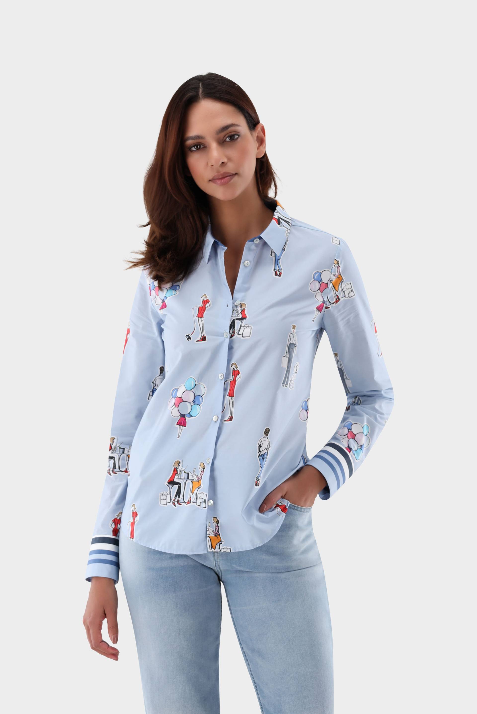 Hemdbluse mit Druck von van Laack