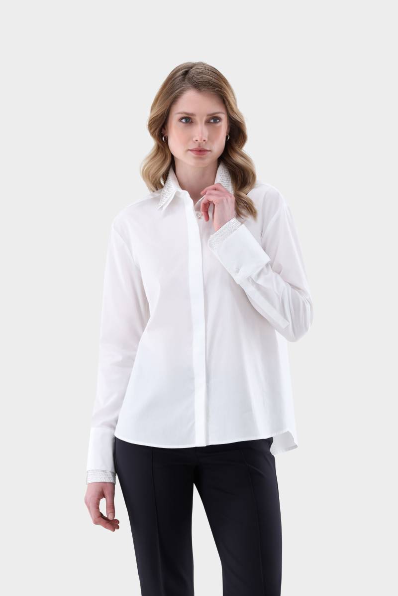 Hemdbluse mit Perlen an Kragen und Manschetten von van Laack