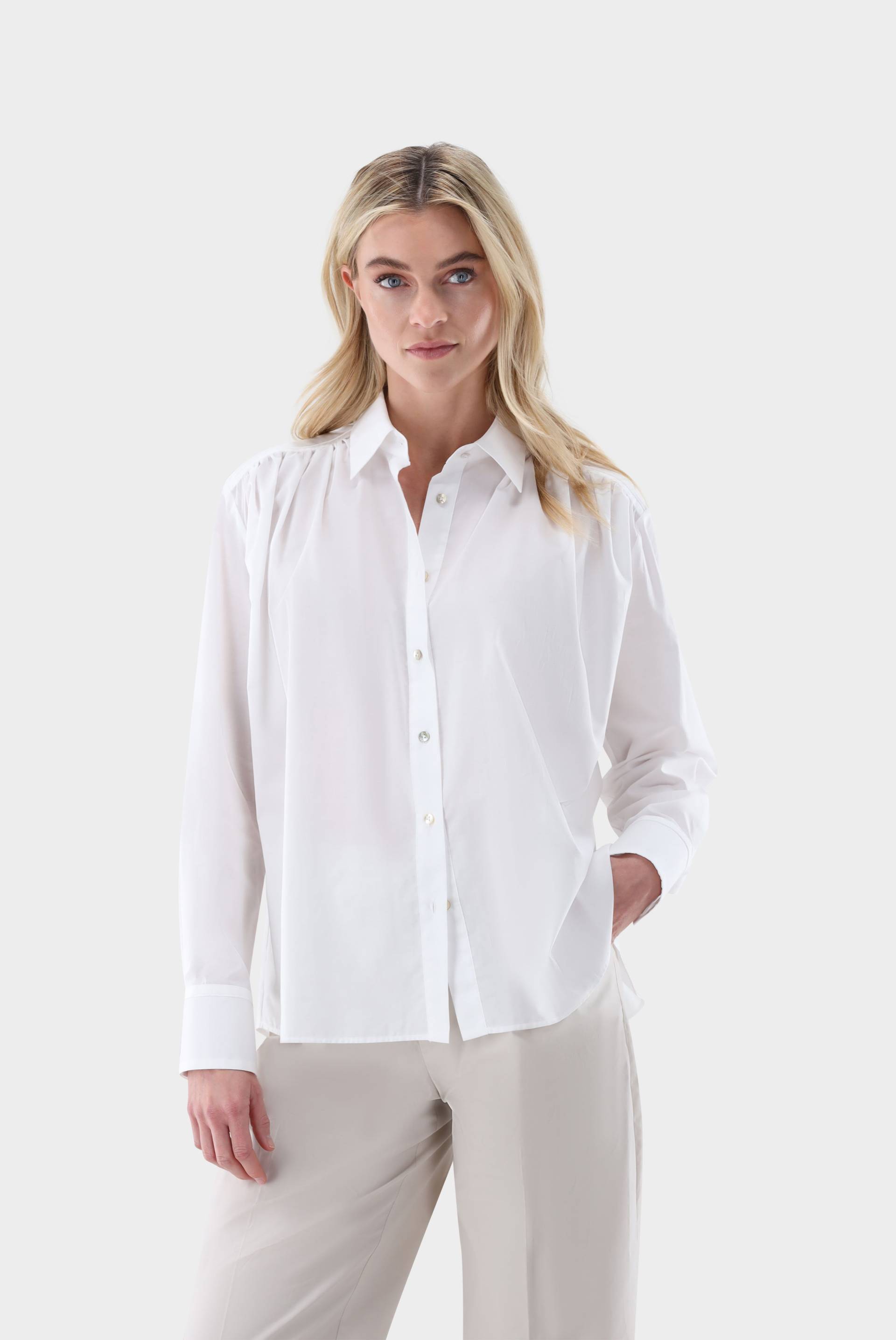 Hemdbluse mit Raffungen von van Laack