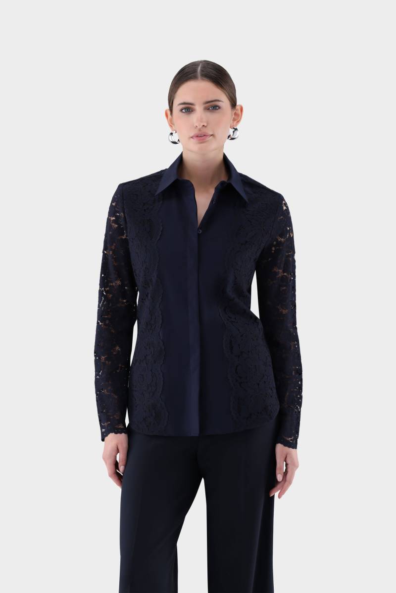 Hemdbluse mit Spitzenärmeln von van Laack