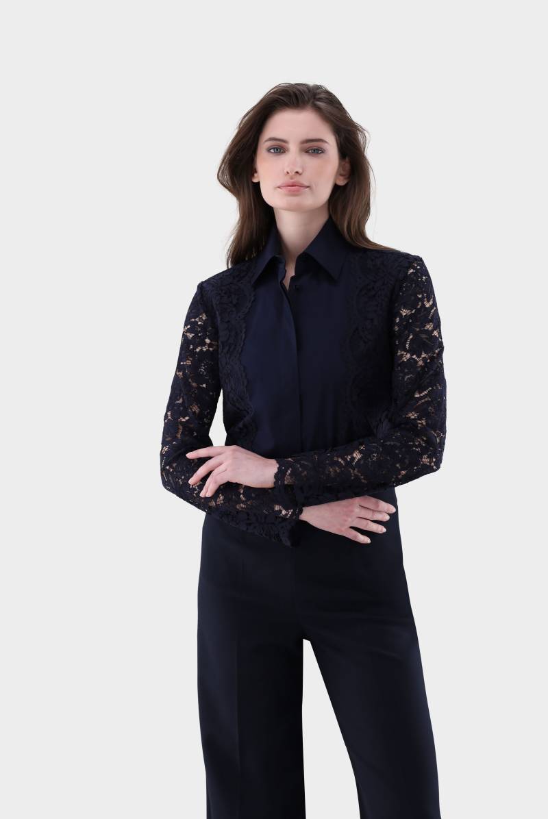 Hemdbluse mit Spitzenärmeln von van Laack