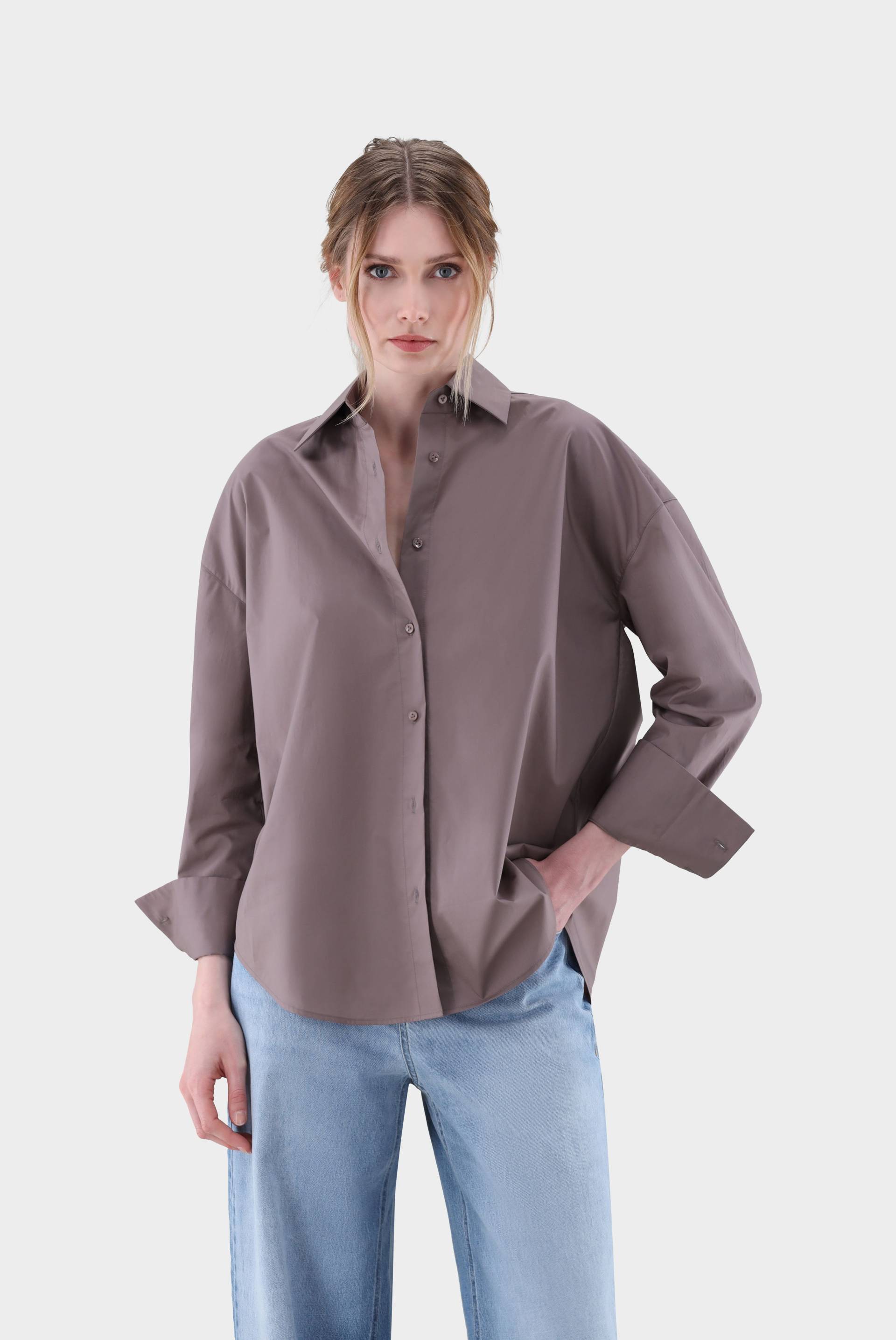 Hemdbluse mit überschnittenen Schultern von van Laack