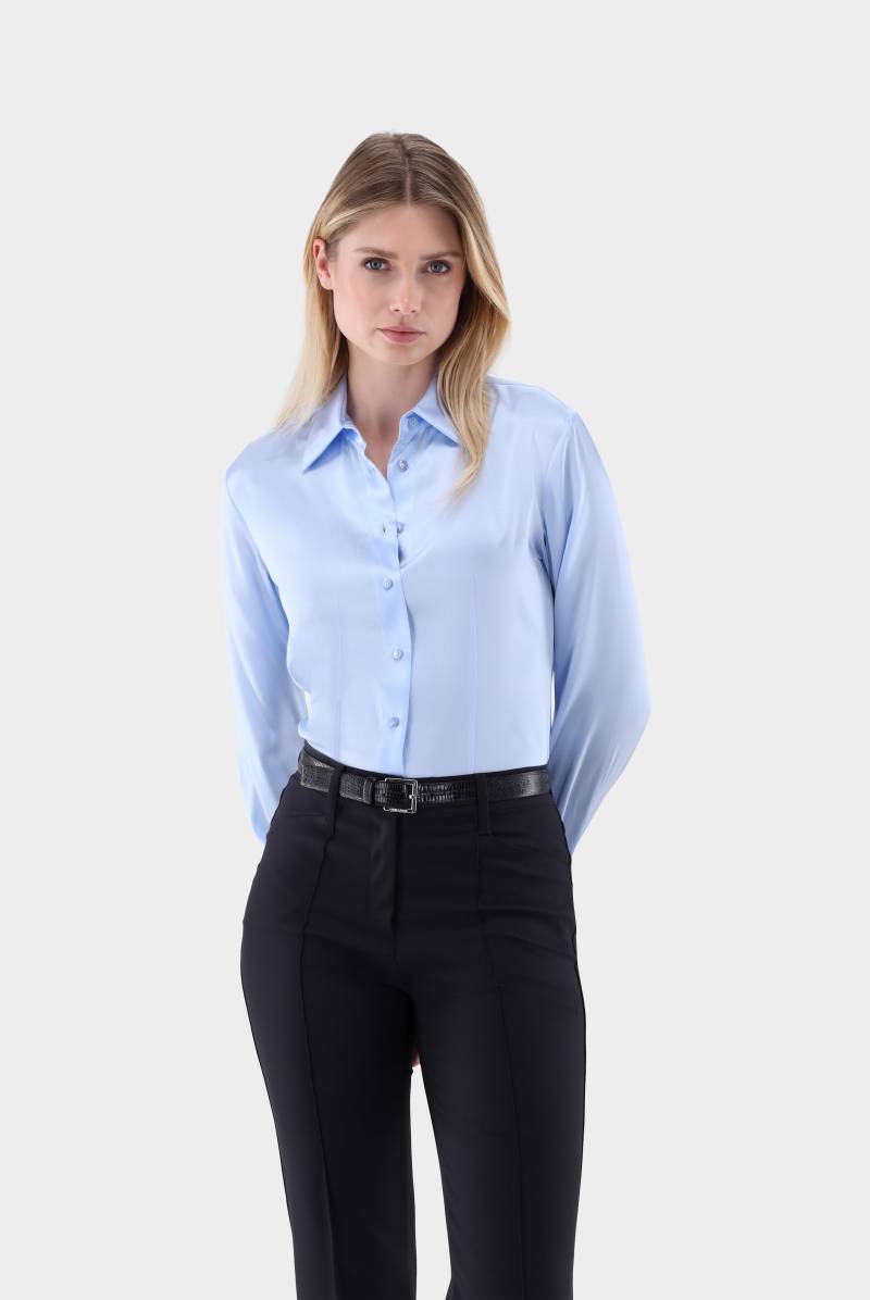 Hemdbluse tailliert aus Seidensatin-Stretch von van Laack